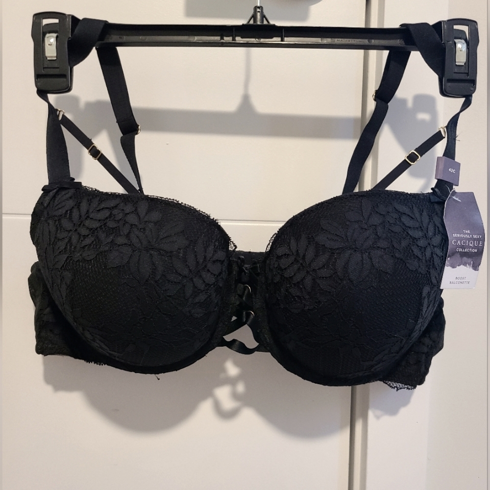 NWT Lane Bryant seriously sexy black boost balconette